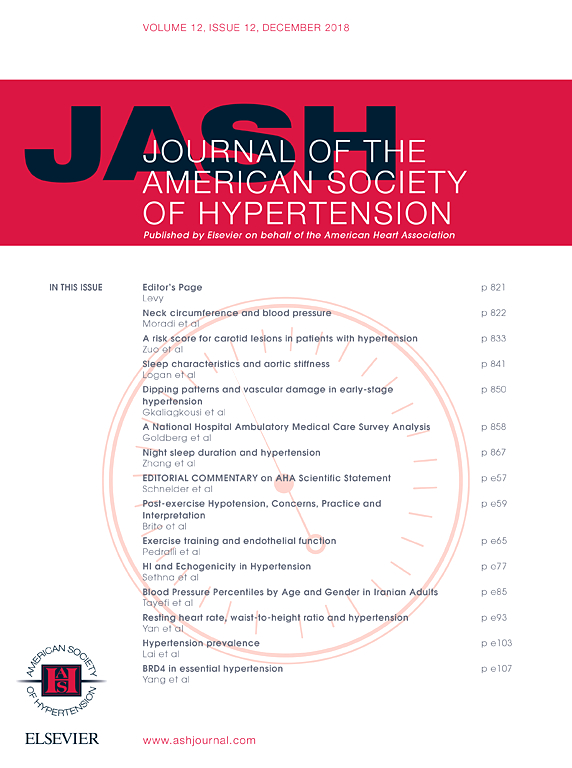 Go to journal home page - Journal of the American Society of Hypertension